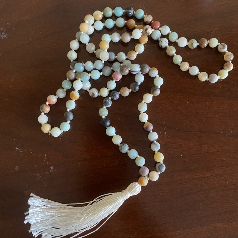 Amazonite mala necklace